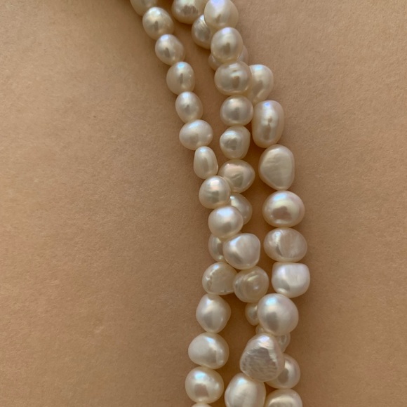 Braided freshwater pearl necklace - Picture 7 of 9
